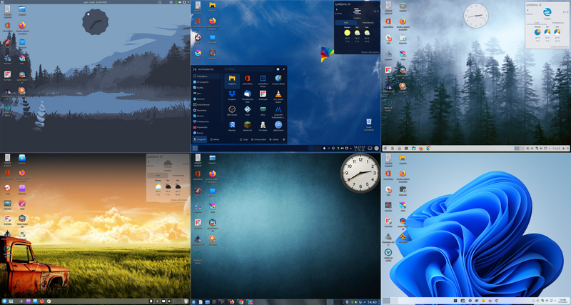 Primeri tem, ki lahko povsem spremenijo videz in občutek operacijskega sistema KDE Neon
